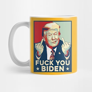 Fuck You Biden Retro Trump pop art Mug